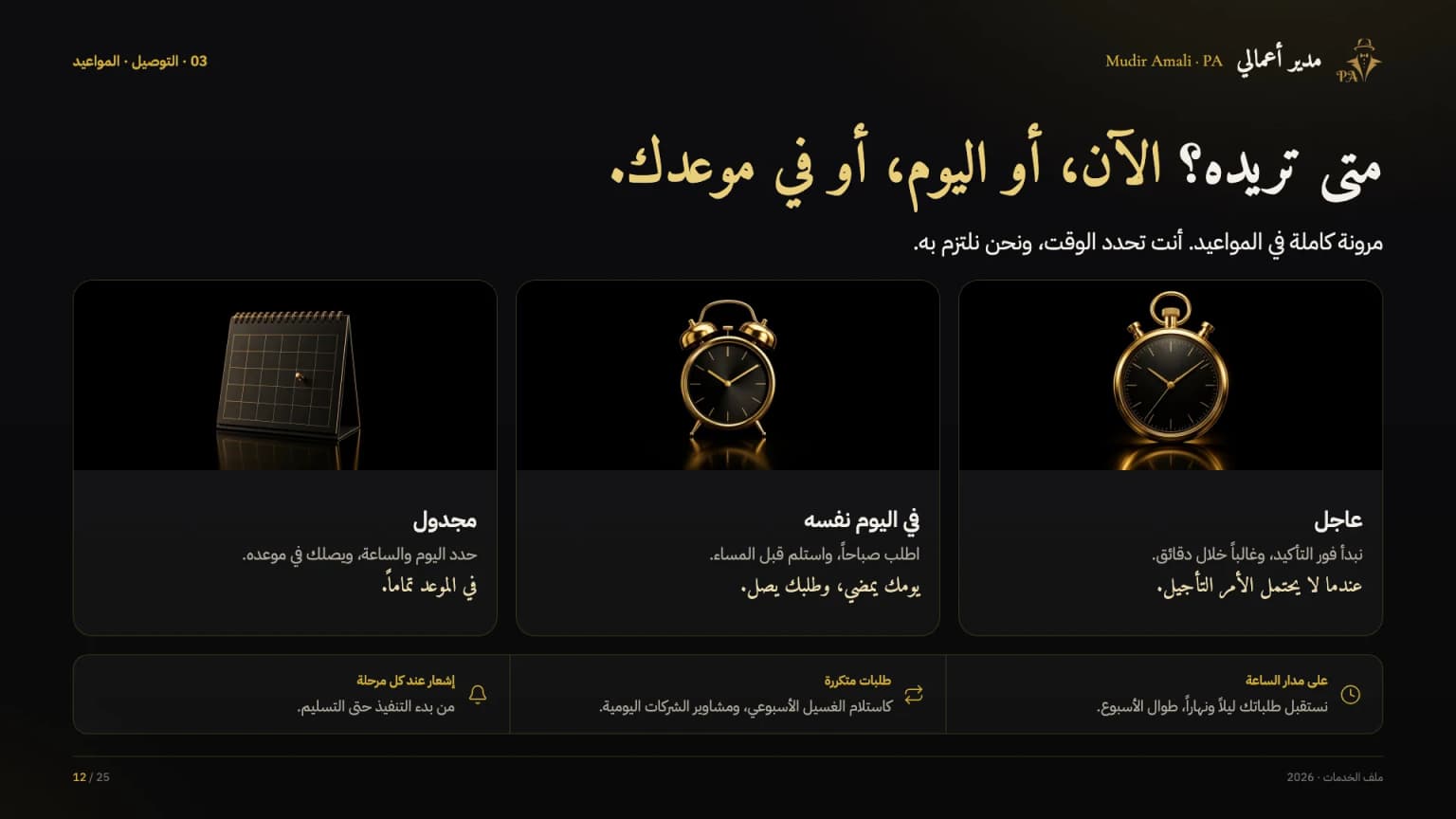 الملف التعريفي، الشريحة 12