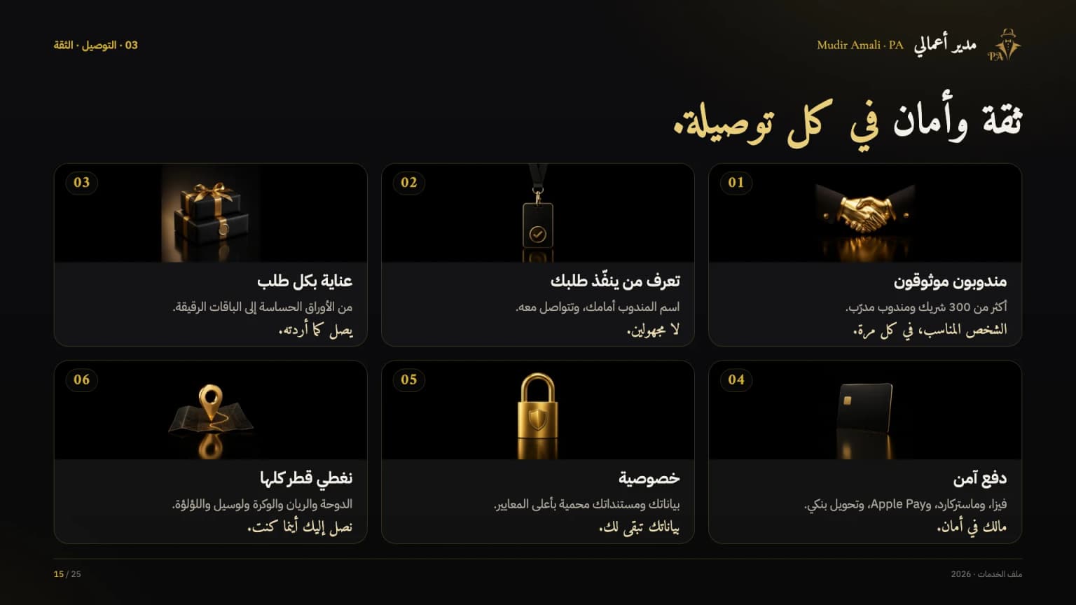 الملف التعريفي، الشريحة 15